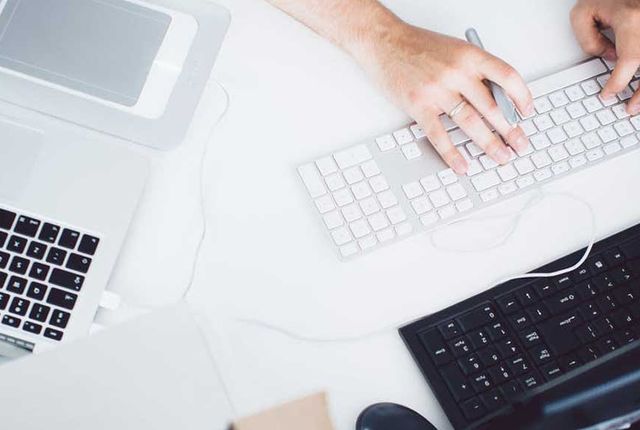 CRM system on a laptop and tablet